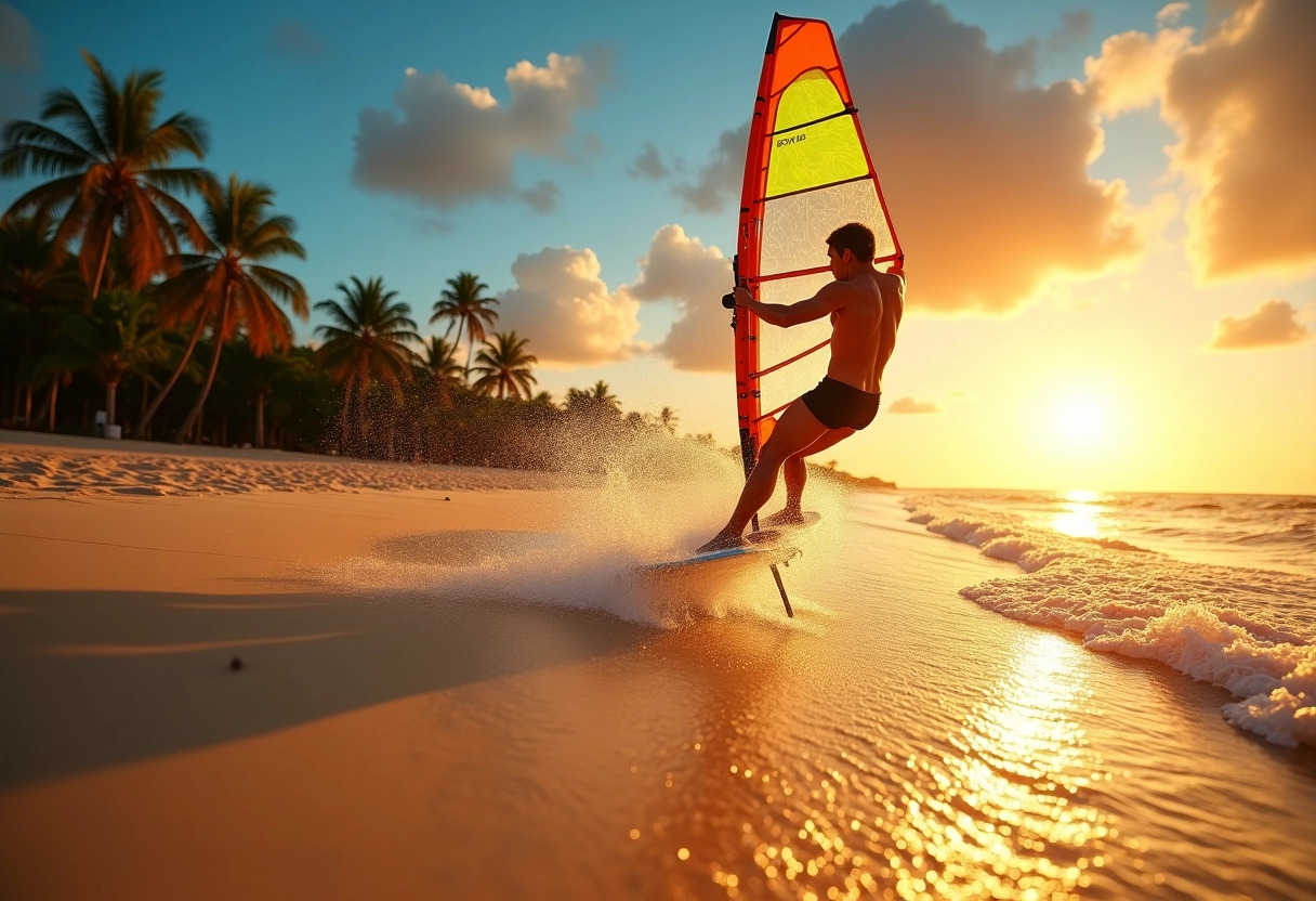 plage windsurf