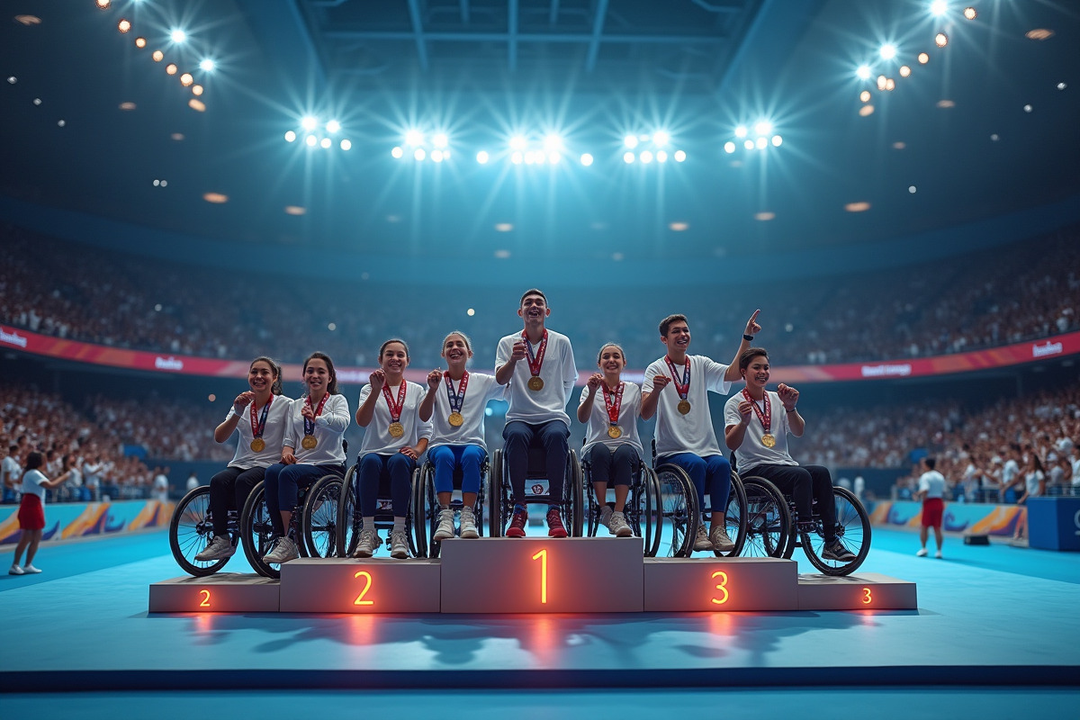 je peux trouver des images sur les sites pixabay  unsplash et pexels  je vais chercher des images en utilisant les mots-clés  médailles paralympiques  et  athlètes