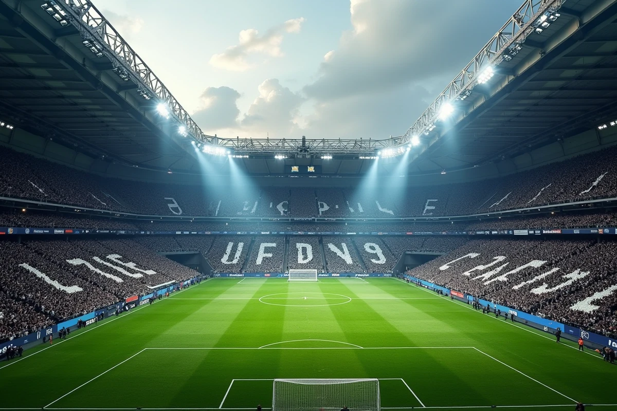 Vue intérieure d'un stade comble lors d'un match de Ligue des champions de la Juventus FC en 2026